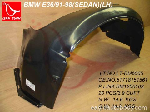 3SERS 92-99 LT.FENDER LINER*SDN*4DR 12504L