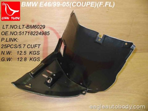323I 99-06 LT FT FENDER LINER*PLASTIC LINER; BM1250108
