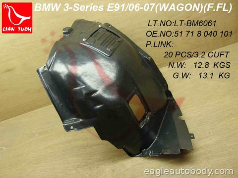 3SERS 06-11 LT FT.SECTION FENDER LINER*W/SPOR 12510*L