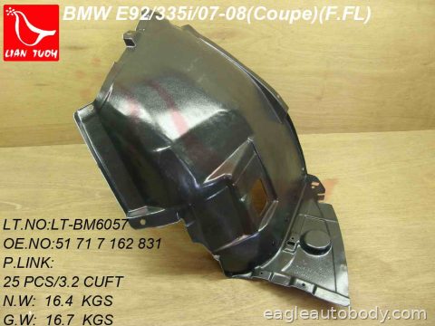 335I 07-13 LT FT FENDER LINER*3 S.335I(E92)F. BM1250119