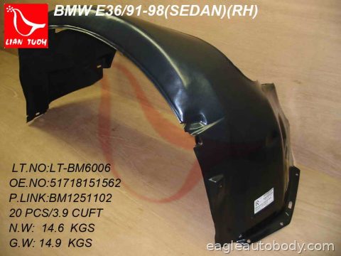 3SERS 92-98 RT.FENDER LINER*SDN*4DR 12504R