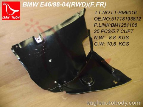 323I 99-06 RT FT FENDER LINER*FENDER LINER; 4 BM1251106