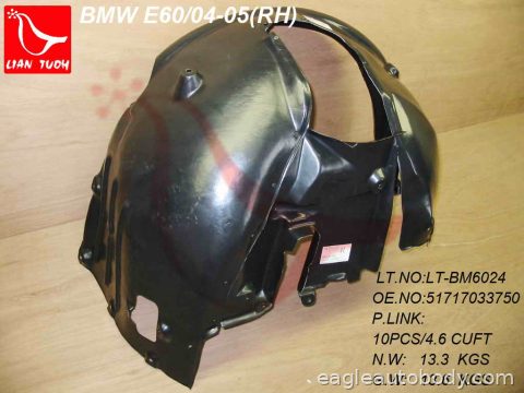 525I 04-07 RT FT FENDER LINER*E60; SDN; MAT: BM1251111