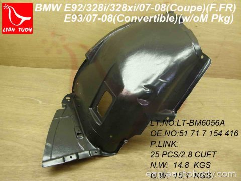 328I 07-13 RT FT FENDER LINER*E92|E93; 3.0L; BM1251120