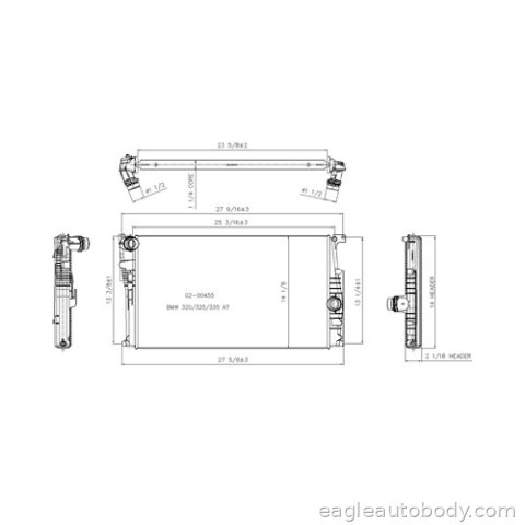 328I 12-16 RADIATOR ASSY*F30; SDN; 2.0L; M/T; BM3010174