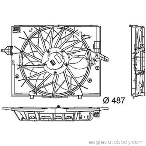525/530I 04-10 RADIATOR FAN ASSY*645I/545I 5SERS*624290