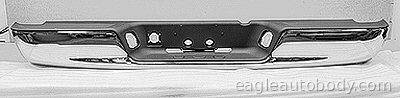 RAM 1500 02-09 RR BUMPER ASSY*NEW DESIGN; STE CH1103108