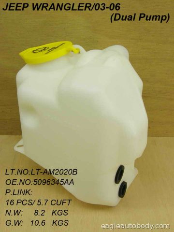 WRANGLER 03-06 WASHER TANK ASSY*DUAL PUMP; W/ CH1288136