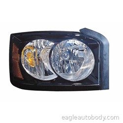 DAKOTA 06-07 RT H/L ASSY*W/BLK BEZEL P6429
