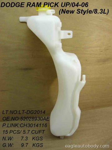 RAM 1500 04-06 COOLANT RECOVERY TANK*R1500; 8 CH3014116