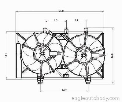 NEON 03-05 RADIATOR COOLING FAN ASSY*2.0L; A/ CH3115130