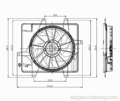 PT CRUISER 01-05 COOLING.FAN ASSY*W/O TURBO PT.CUSER*620440