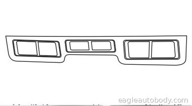 FD PU 92-98 FT.CENTR BUMPER STRIP*W.DIESEL EN 03928N