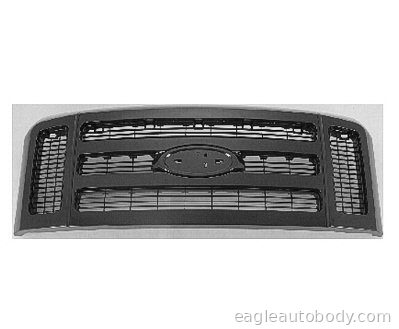 SUPER DUTY 08-10 GRILLE*XLT*BLK*W/BLK FRAME 03958-7