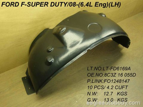 F-250 SUPER DUTY 08-10 LT FT FENDER LINER*6.4 FO1248147