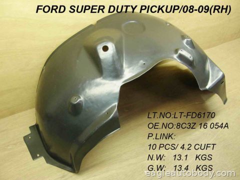 SUPER DUTY 08-10 RT FENDER LINER*EXC.DIESEL 03916-4R