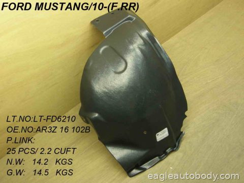MUSTANG 10-14 RT.FT.RR.SECTION FENDER LINER 03614E
