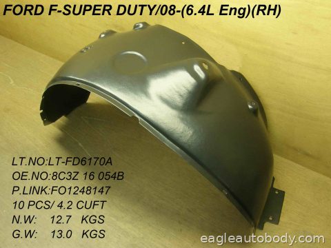 F-250 SUPER DUTY 08-10 RT FT FENDER LINER*6.4 FO1249147