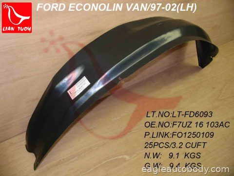 FD.VAN 08-14 LT.FT.FENDER LINER* 04206L