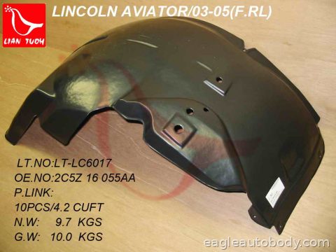 AVIATOR 03-05 LT FT FENDER LINER*PLASTIC LINE FO1250133