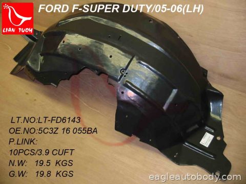 F-250 SUPER DUTY 04-05 LT FT FENDER LINER*PLA FO1250137