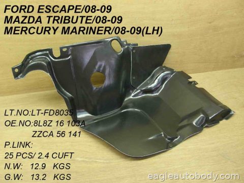 ESCAPE 08-08 LT FT FENDER LINER*LOWER FO1250148