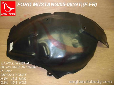 MUSTANG 05-09 RT FT FENDER LINER*GT; FT FO1251130