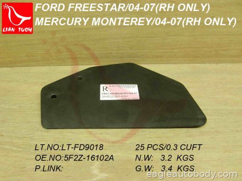 FREESTAR 04-07 RT FT FENDER LINER FO1251146