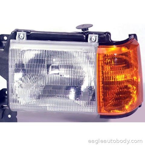 FD P/U 87-91 LT H/L ASSY*W/PK/LMP&W/BLK TRIM P2299B
