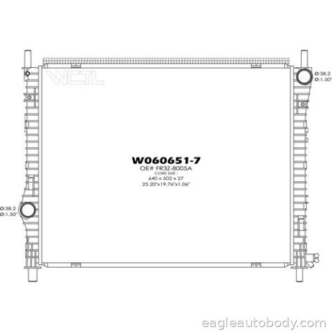 MUSTANG 15-20 RADIATOR*4CYL*W/2.3LT.ENG R3610