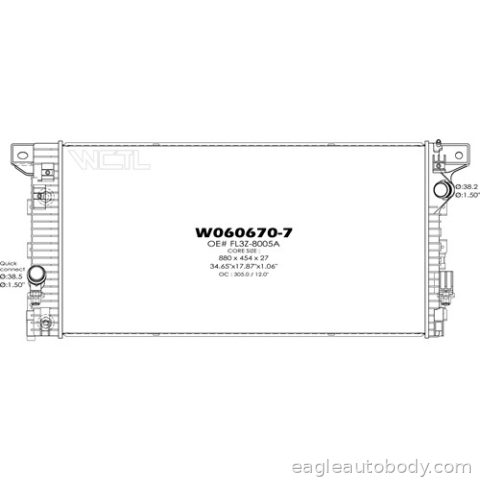 FD.F150 15-17 RADIATOR*2.7/3.5/5.0LT.ENG R3816