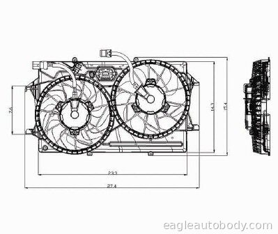 FOCUS 03-04 COOLING FAN ASSY*2.0LT*SINGLE FAN FOCUS*621230