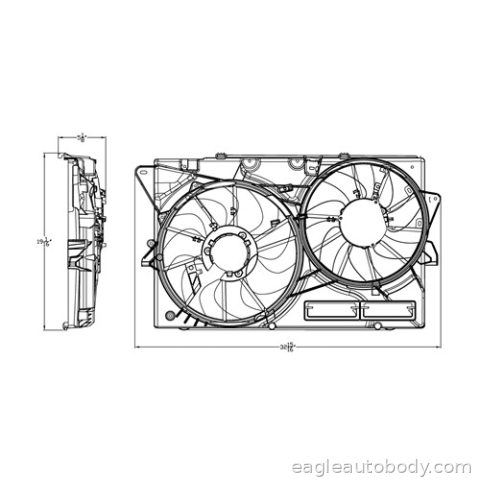 TAURUS 13-19 COOLING FAN ASSY*2.0LT*=3.5L SHO TAURUS*623500