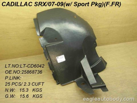 SRX 07-09 RT FT BUMPER EXTENSION OUTER*W/SPOR GM1005155