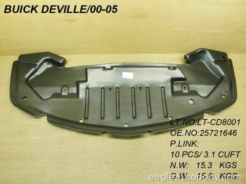 DEVILLE 00-05 FT BUMPER AIR SHIELD LOWER GM1091117