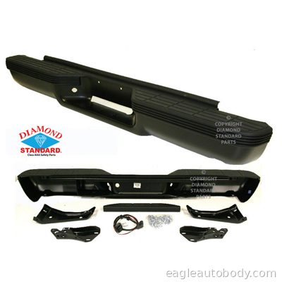 CHEV/GMC PU 88-98 RR.BUMPER ASSY*BLK*STEPSIDE CVPU-402601