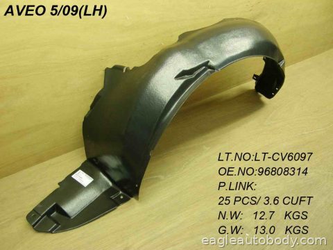 AVEO*5 09-11 LT.FT.FENDER LINER*H/B 00212*L
