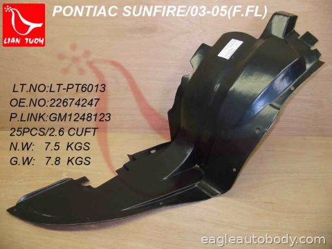 SUNFIRE 03-05 RT FT FENDER LINER*FT SPLASH SH GM1249123