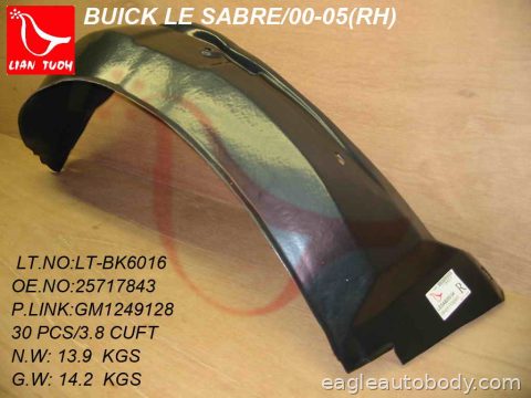 LE SABRE 00-05 RT FENDER LINER 05018-2R