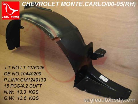 MONTE CARLO 00-05 RT FT FENDER LINER*FENDER L GM1249139
