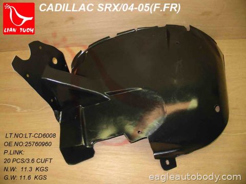 SRX 04-09 RT FT FENDER LINER*PLASTIC LINER GM1249171