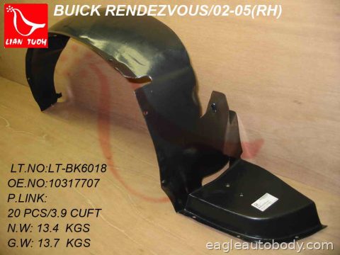 RENDEZVOUS 02-07 RT FT FENDER LINER*ALL GM1251106