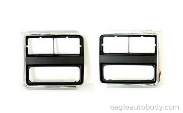 SUB 89-91 RT H/L BEZEL*CHR/BLK*W/DUAL H/L 01750-3