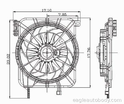CAVALIER 04-05 RADIATOR FAN SHROUD*2.2LENGINE GM3110142
