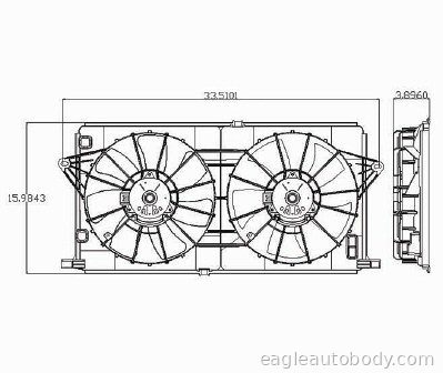 LUCERNE 06-11 COOLING FAN ASSY*V6*3.8/3.9LT*= LUCERNE-621440