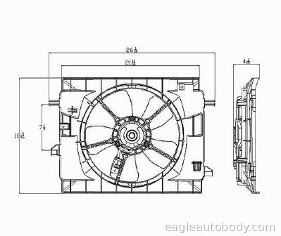 HHR 06-11 COOLING.FAN ASSY*2.2/2.4LT.ENG HHR-621450