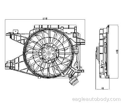 CORVETTE 05-13 RADIATOR COOLING FAN ASSY*ALL GM3115202