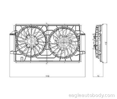 G6 06-10 COOLING FAN ASSY*3.5LT*=MALIB-621790 G6-621790