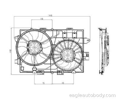 EQUINOX 08-08 RADIATOR COOLING FAN ASSY*3.6L; GM3115226