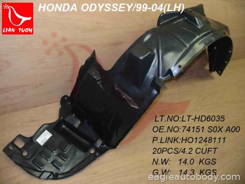 ODYSSEY 99-04 LT.FT FENDER LINER 07104*L